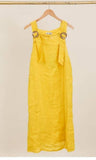 DRESS 72319 100% LINEN: KAKI