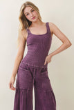 Mineral Washed Everyday Basic Tanktop HT6504: Avocado / S-M-L / 2-2-2