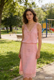 Linen Skirt REF. 80126: Taupe