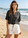 Linen shirt REF. 7359: Vert Canard