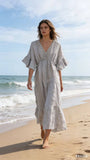 Linen dress REF. 72341: Wasabi