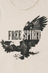 Free Spirit Eagle Soar Graphic Print Tank Top: L / CHARCOAL