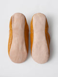 Moroccan Babouche Basic Slippers, Ochre: Large