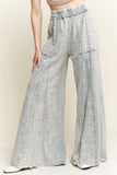 MineralWash Eyelet Flare pants HP5861.: Silver Grey / S-M-L / 2-2-2
