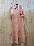 REF 8827 100% LINEN LONG T-SHIRT: BEIGE