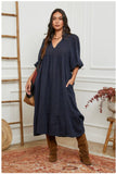 100% linen dress REF. 1109: Khaki