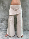 Wide Leg Panel Pants: Brass / L