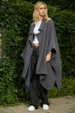 Comfy Oversized Waffle Knit Collared Jacket: Camel