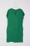 Short dress in 100% linen REF.3141: Rust / Unique
