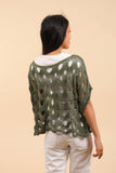 Openwork cotton knit sweater 1688 100% cotton: Persimmon