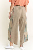 MineralWash Paisley Cropped pants HP5849 : Vintage Olive / S-M-L / 2-2-2