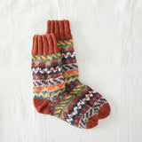 LUGA Unisex Waste Wool House Socks S/M/L: Multi Ocean Blue / UK6-8