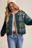 Embroidered Quilted Western Jacket LJ0260: Plum / S