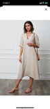 Long dress in 100% linen REF.7161: Sky Blue / Unique