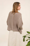 Cotton knit sweater 1916 100% LINEN: Kaki