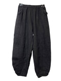 8048 LINEN TROUSERS WITH STRUCTURED PANELS: PERSIMMON