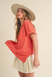 8286DK Zoie V-Neck Short Sleeve Top 5: Green / Contemporary / S