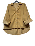 48902 FINE-WALE CORDUROY SHIRT: CHOCO