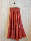 REF 80212 100% LINEN SKIRT: SOFT BLUE