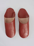 Moroccan Men's Babouche Slippers, Terracotta: Small