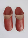 Moroccan Men's Babouche Slippers, Terracotta: Medium