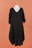 3382C PREMIUM LINEN LONG DRESS: WHITE