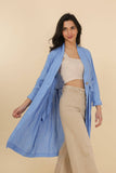 1142 SPRING SUMMER CLOTHING LINEN JACKET: PERSIMMON