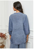 100% Linen Shirt REF. 9230: Blue Jeans
