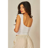 Solid Seamless Deep Scoop Back Tank Top: SEAGRASS GREEN / SM