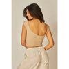 Solid Seamless Deep Scoop Back Tank Top: BLACK / SM