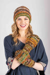 Multi color Wool & Silk Beanie. CH55: Multi-Colored