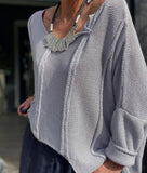61113 100% COTTON SWEATER: KAKI