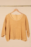 TOP 3791 90% COTTON 10% LINEN: KAKI