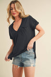 8286DK Zoie V-Neck Short Sleeve Top 5: White / Contemporary / M