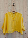 REF 11870 SHORT ELBOW SLEEVE BLOUSE 100% LINEN: BEIGE