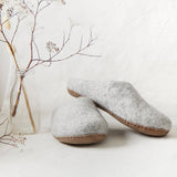 MITA Unisex Felt Mule Slippers EU36-EU46: Rust Orange / EU37 (UK4)