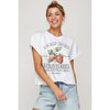 LOCALLY GROWN STRAWBERRY VINTAGE  GRAPHIC CROP TOP: IVORY / S