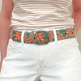 Andean Whisper Embroidered Wool Belt: L