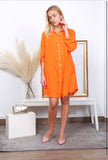 Short Dresses in 100% Linen REF. 197: Duck Green / Unique