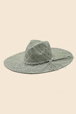 Intricate Straw Weave Sun Hat: SA