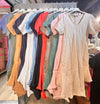 100% Linen Dress REF. 3647: Khaki