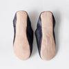 Moroccan Babouche Basic Slippers, Black: Medium
