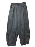 8048 LINEN TROUSERS WITH STRUCTURED PANELS: PERSIMMON