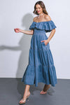 A washed lightweight denim dress - ID20581: MEDIUM INDIGO / Contemporary / L