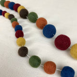 TARUTSHA Boho Felt Ball Pompom Garlands 200cm: 2.5cm / Autumn