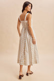 COTTON FLORAL SLEEVELESS MAXI DRESS: CORAL ROSE / S