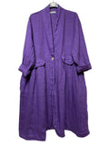 1142 SPRING SUMMER CLOTHING LINEN JACKET: PERSIMMON