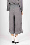 Mid-Length Linen Pants 20570: Khaki
