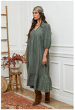 100% linen dress REF. 1109: Khaki