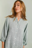 100% Linen Shirt REF. 9230: Duck Green
